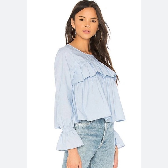 NWT Joie‎ Adotte Blouse in Maritime Chambray Size Small - Picture 2 of 12